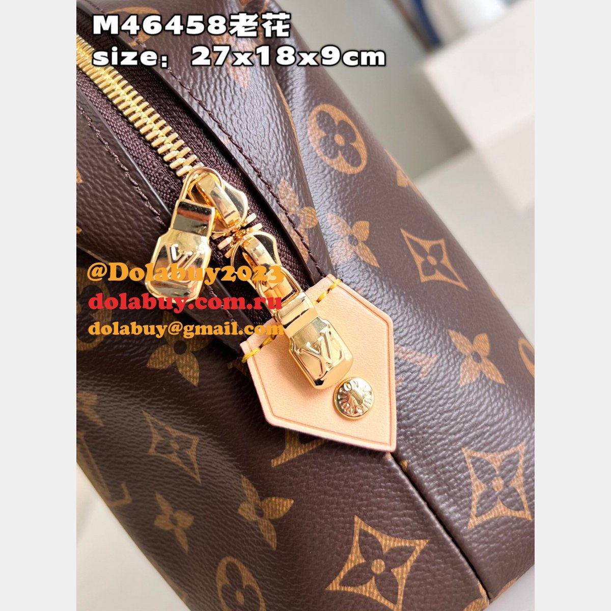 Designer Louis Vuitton M46458 Cosmetic Pouch Fake Monogram Bag