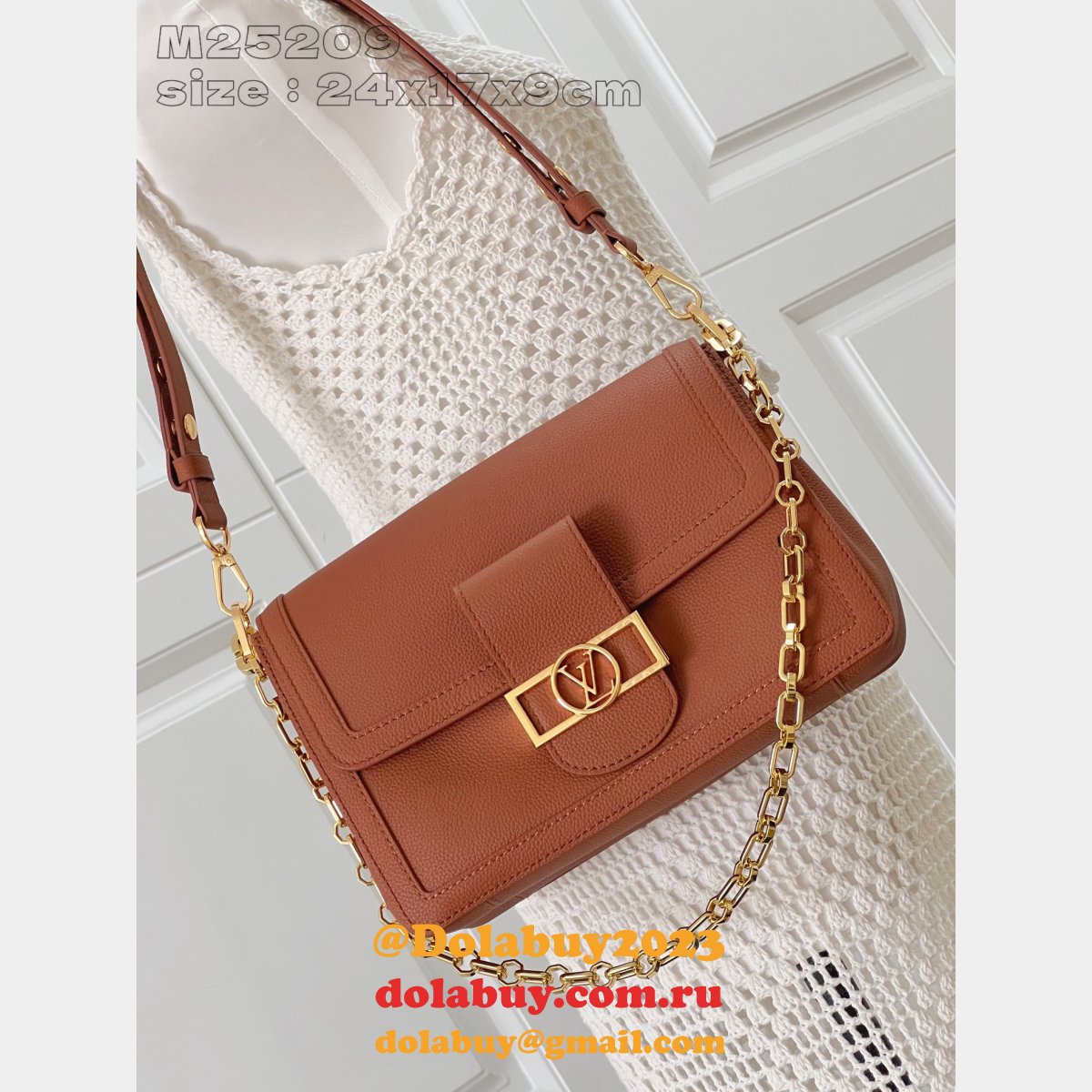 Louis Vuitton Luxury Replica Dauphine Soft M25048 Orange Bag