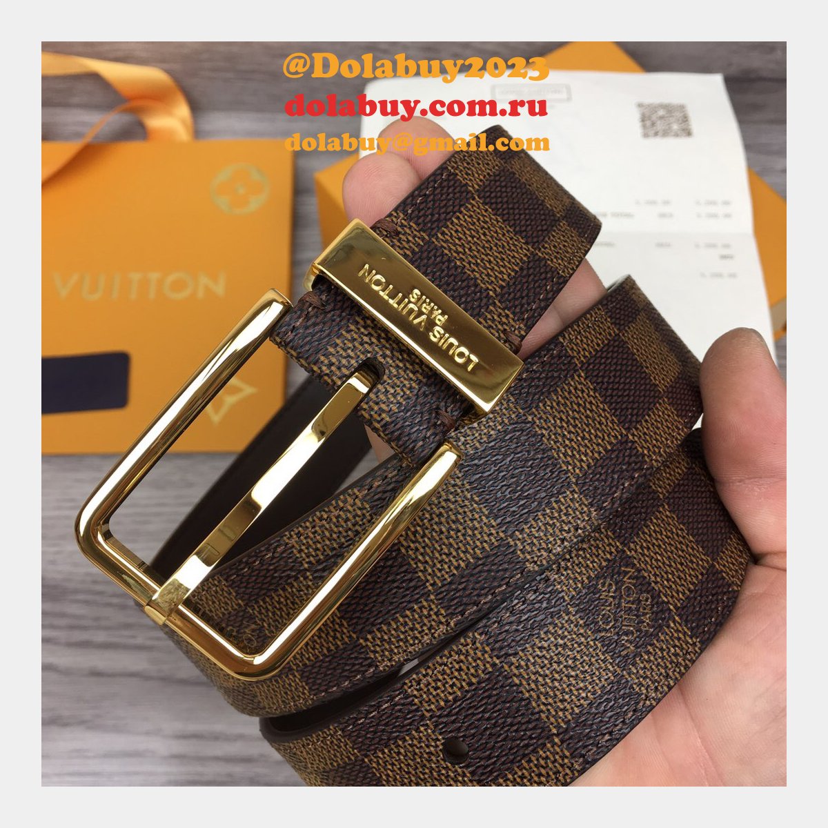 7 Star LV High Quality Belt 36