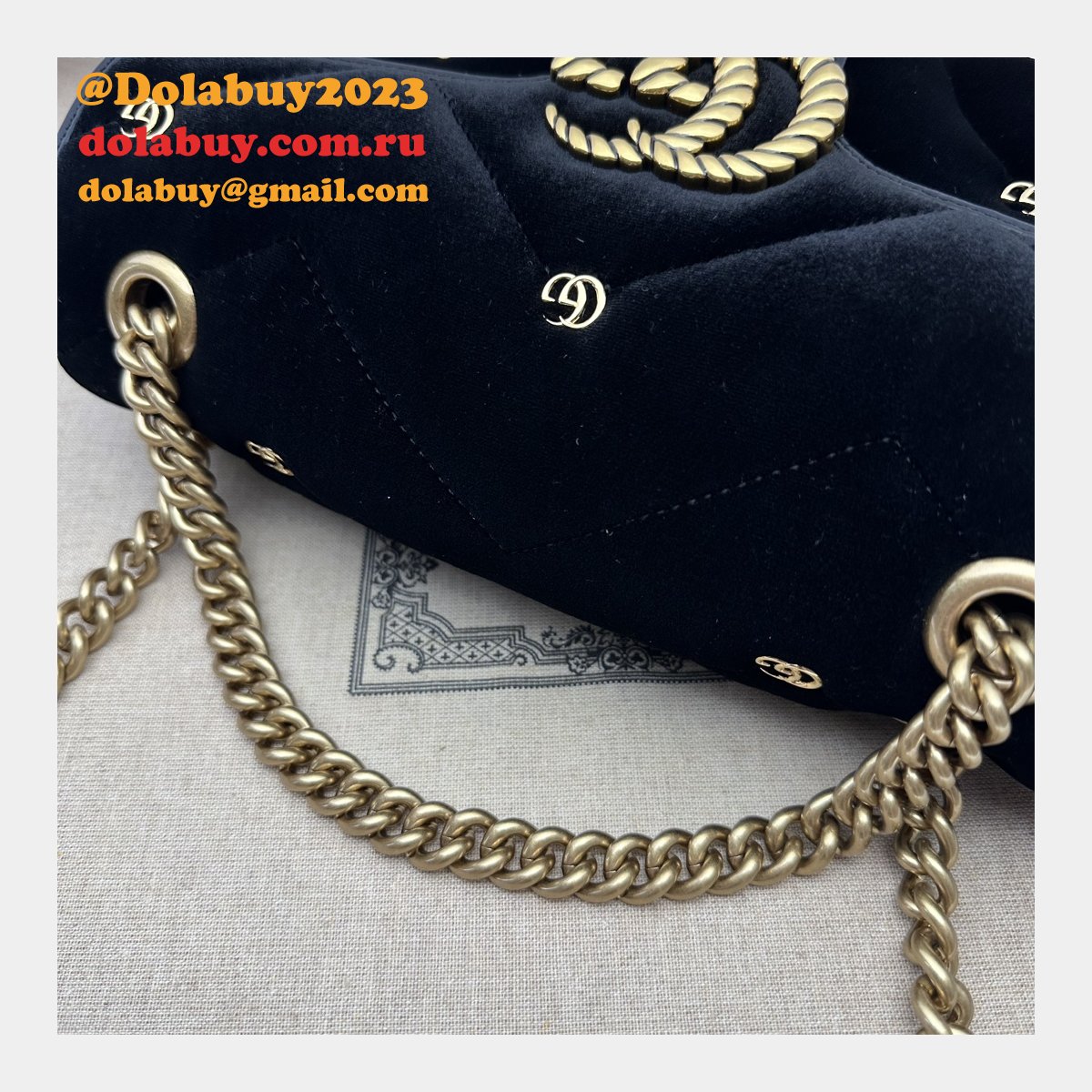 black velvet 443497 G*u*i gg marmont matelassé shilder replica bag