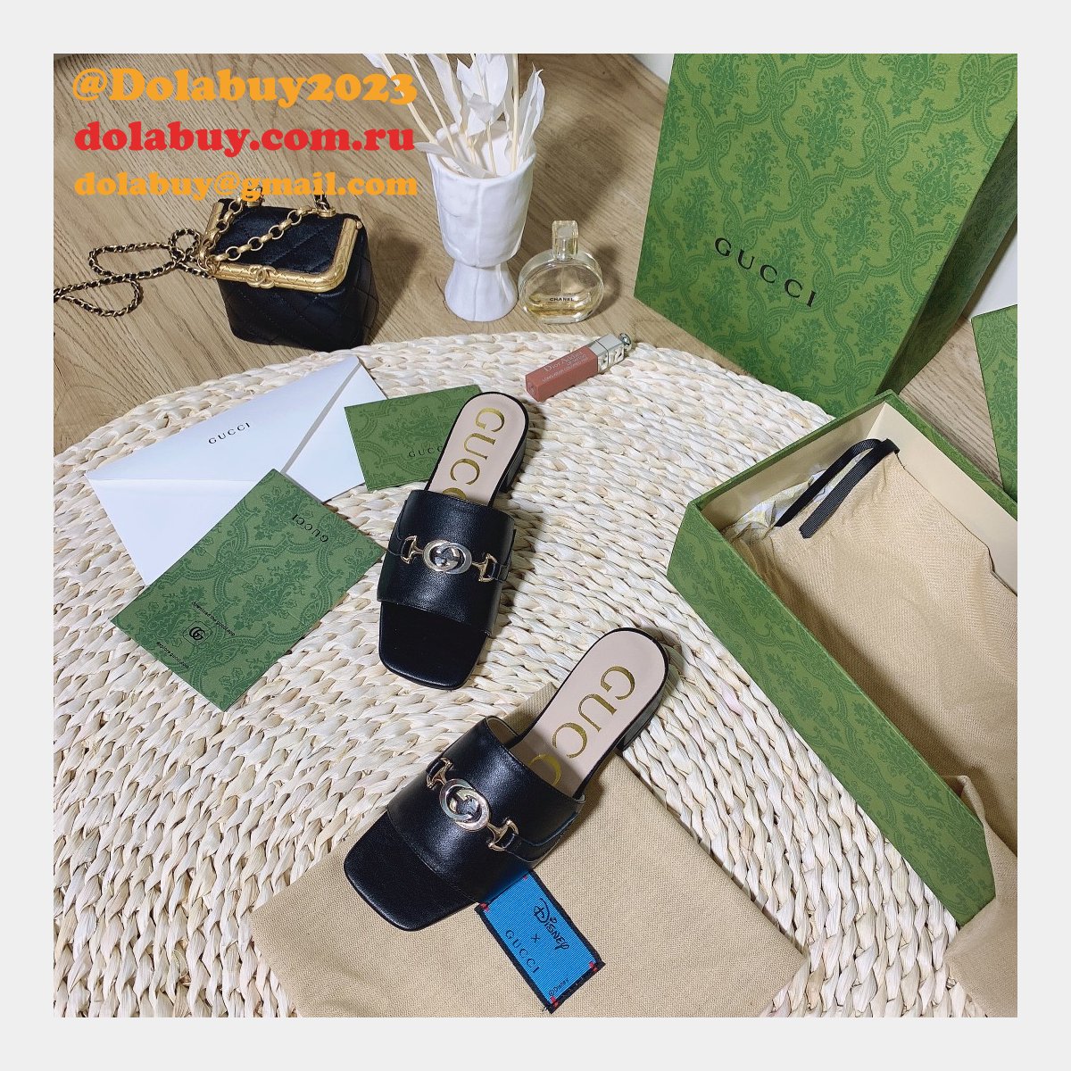 7 star replica G*u*i 2021 slippers white/black series gg shoes