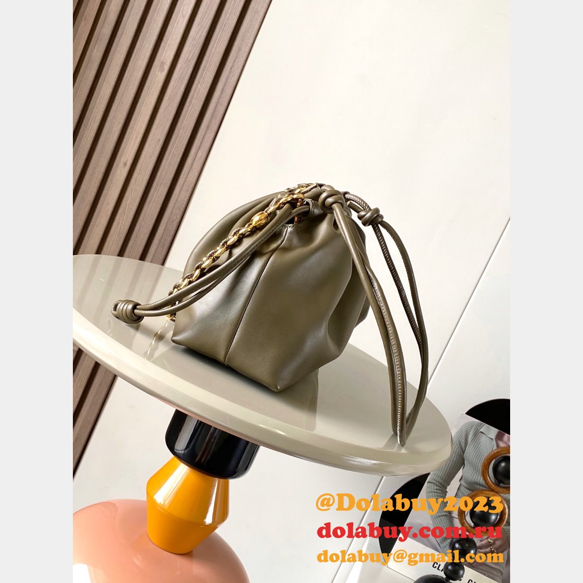 Replica Loewe MINI/Medium Flamenco Purse In Mellow Nappa Lambskin