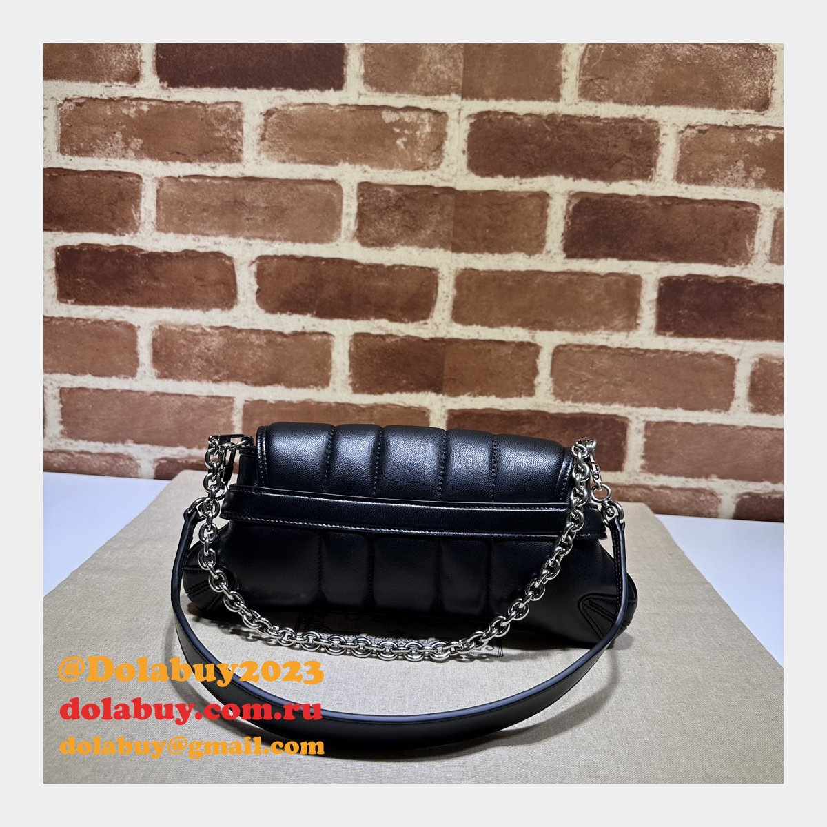 G*u*i designer 764339 horsebit chain knockoff shoulder bag
