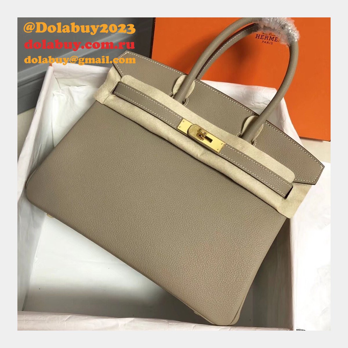 Hermes Birkin 35cm Togo leather Handbags Grey