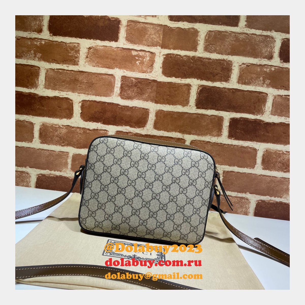 G*u*i replica horsebit 1955 small brown or white leather shoulder 645454 bag