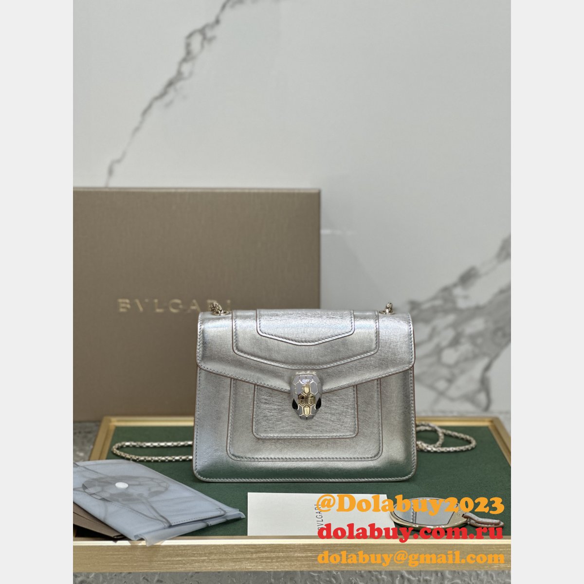 Fashion BVLGARI SERPENTI BAIA 1:1 Mirror handbag