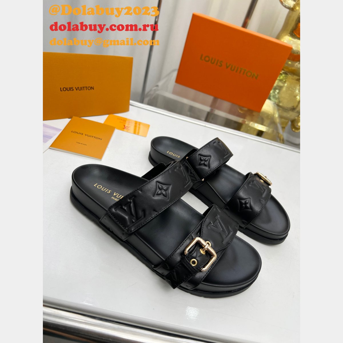 Top Quality LOUIS VUITTON men slippers