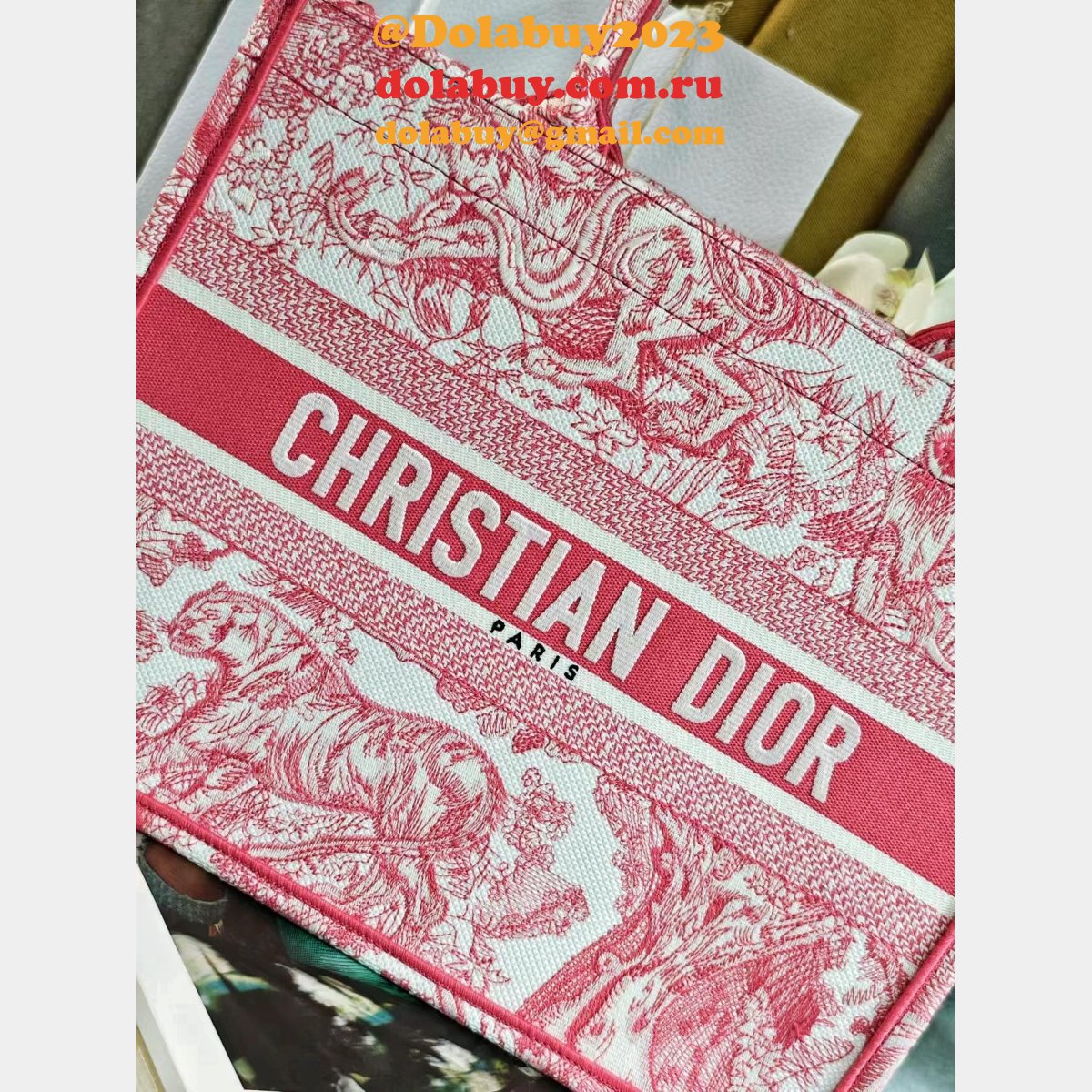 Top Quality Christian Dior Paris  Reverse book Tote