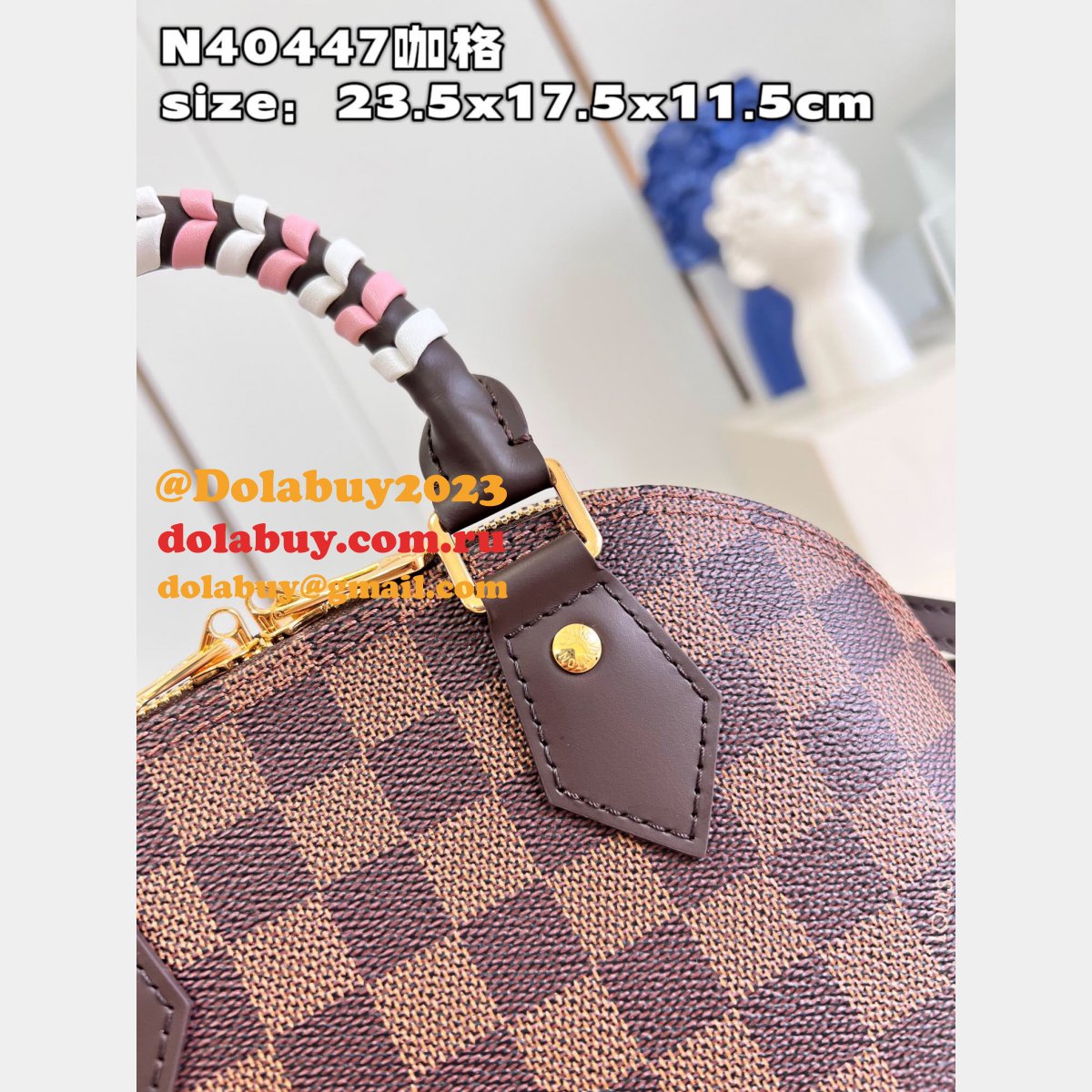 Fake Louis Vuitton Top Quality Braided N40447 Damier Ebene Bag