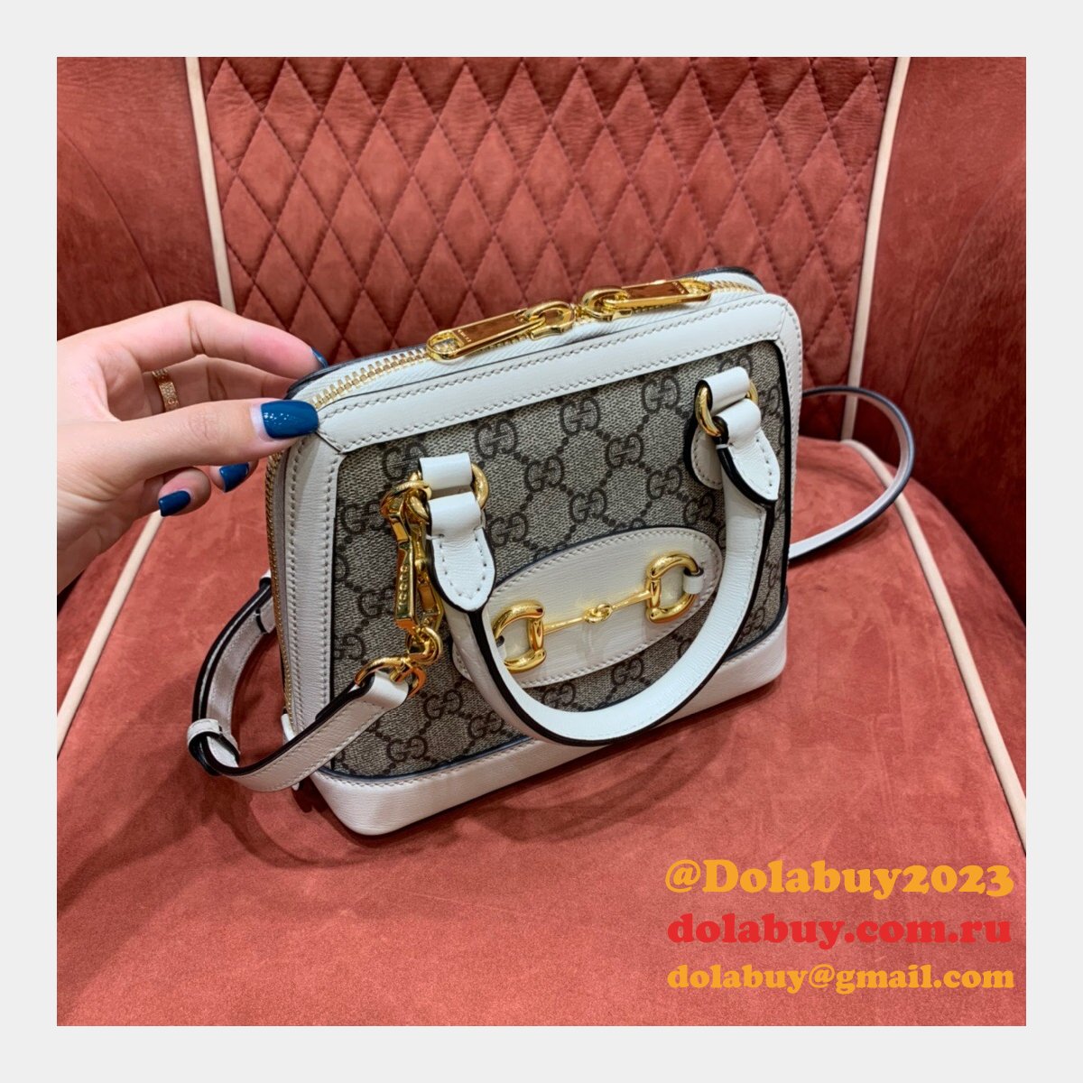 G*u*i replica 1955 horsebit top handle 640716 mini