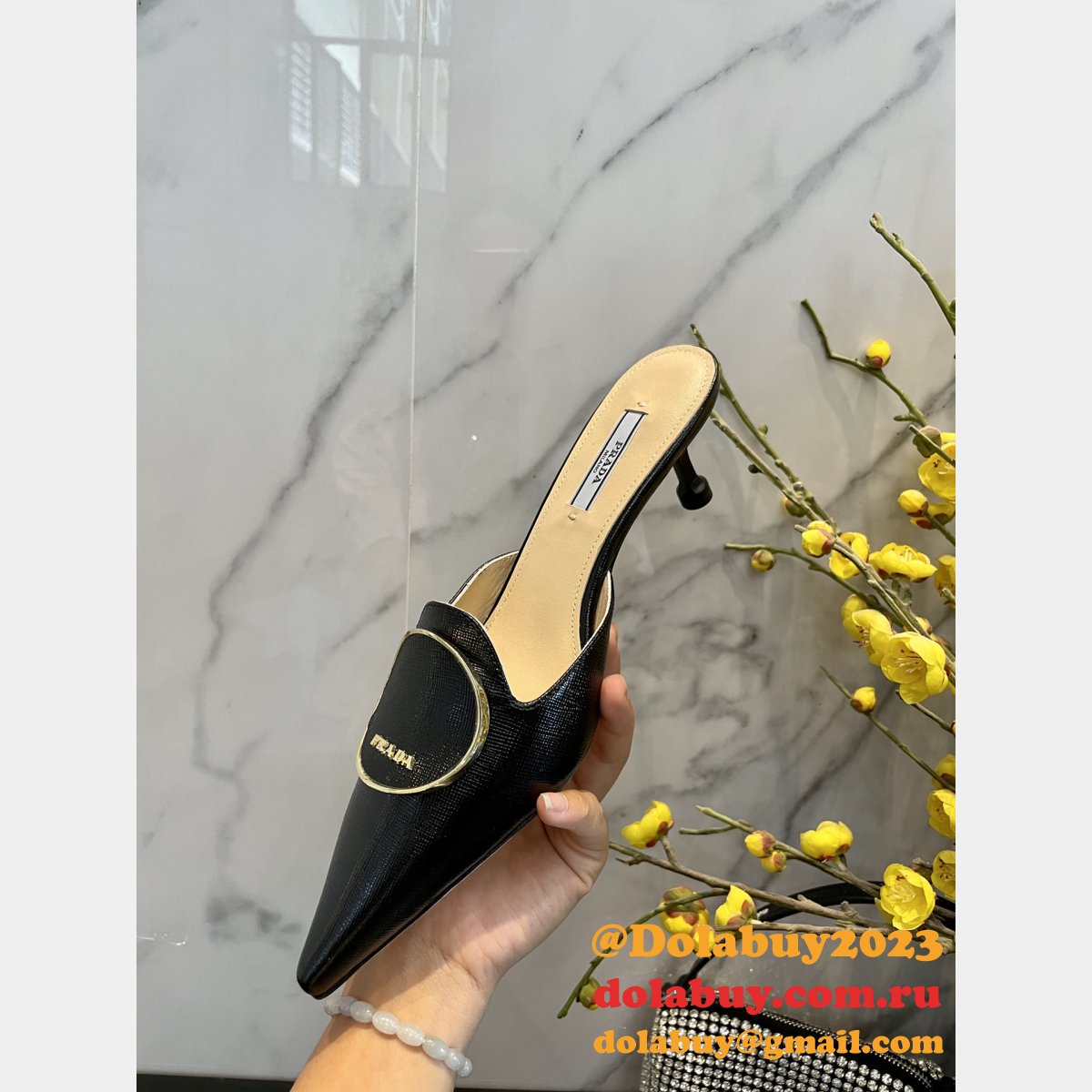 2021 Replica Prada High heel slippers Sneakers Shoes