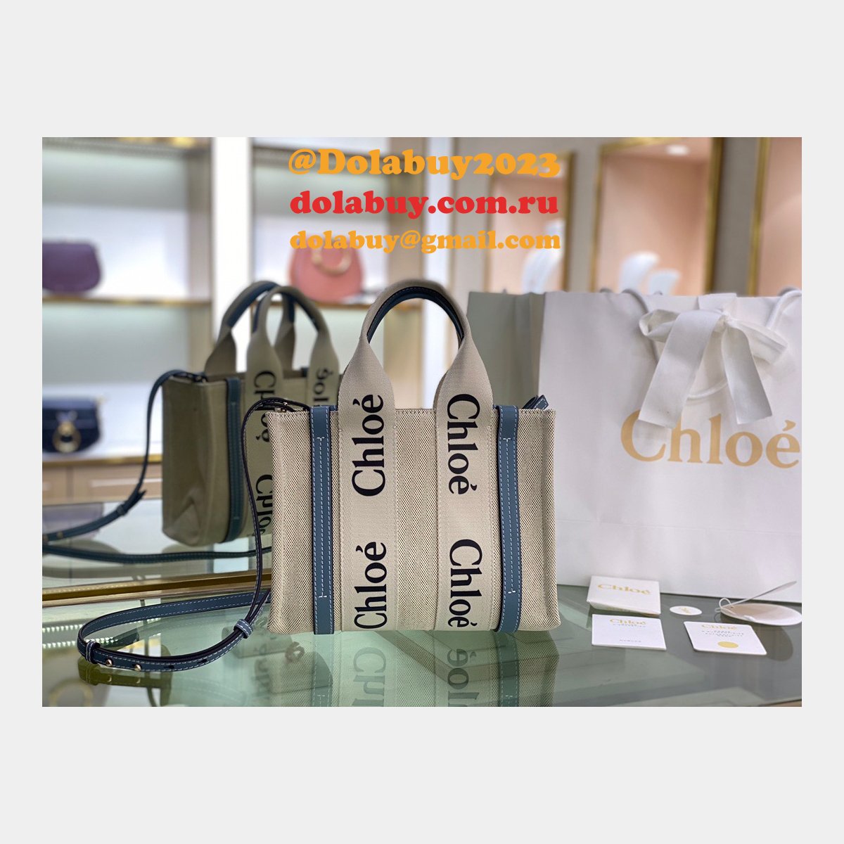Best Quality Replica Chloe 1:1 Tote Woody dolabuy Bag  26CM