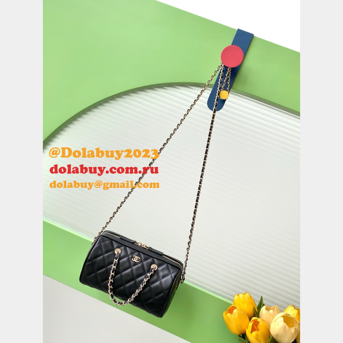 Wholesale AP4474 Black Replica Classic Clutch With Chain Bags