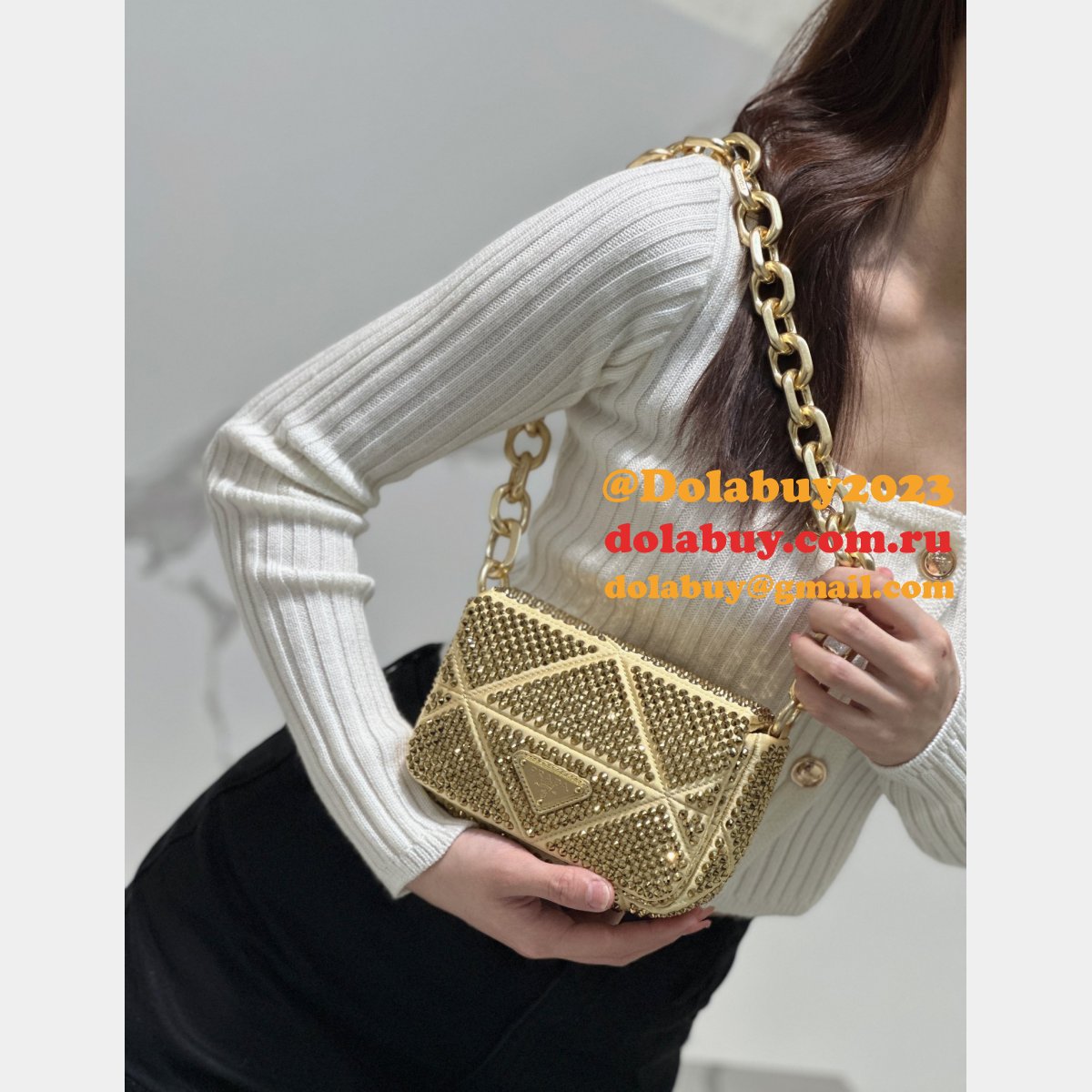 Best High-Quality Party Prada Replica Fashion 1BD329 Handbag