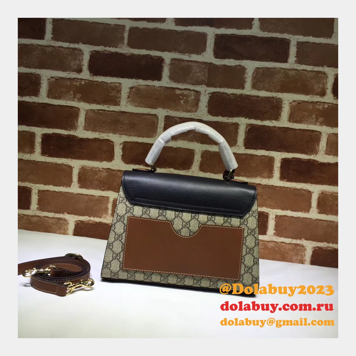 G*u*i replica 453188 gg supreme padlock small top handle bag