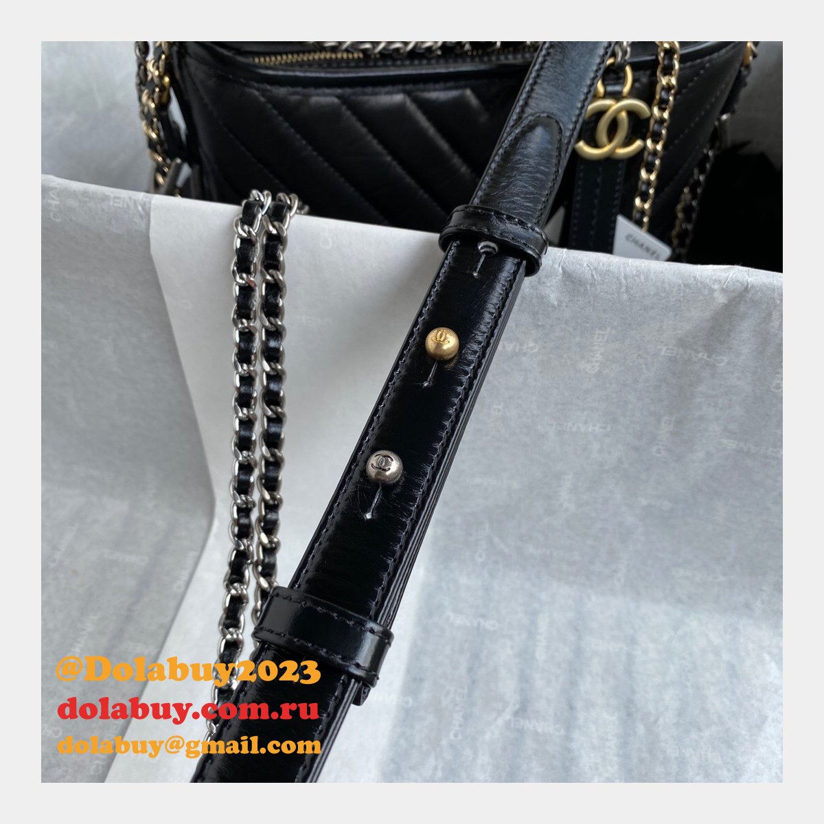 Fashion GABRIELLE Small Hobo A91810 Black Bag Aged Calfskin 20CM