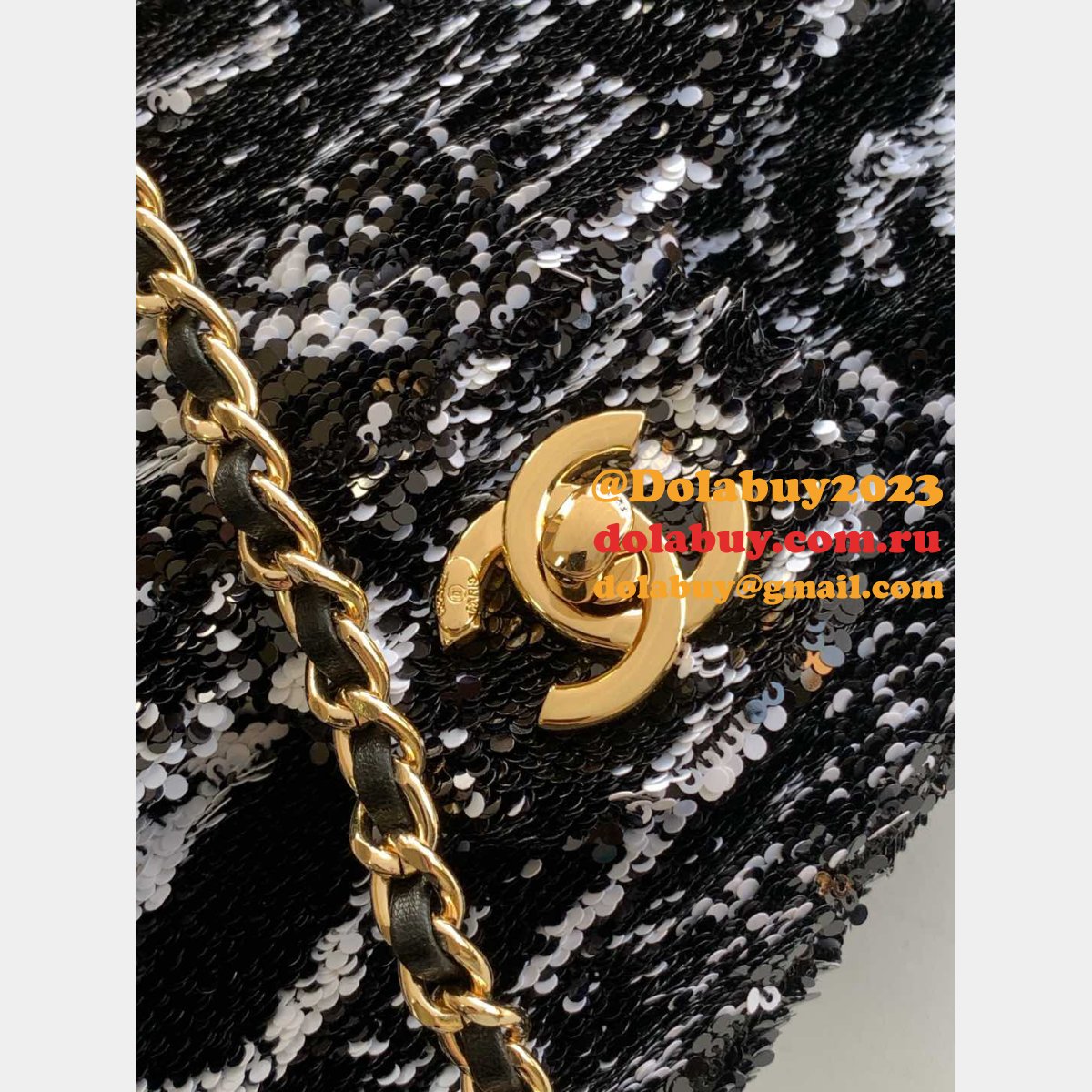 Perfect AAA+ Top Quality AS4561/AS4418 Flap Sequins Bag