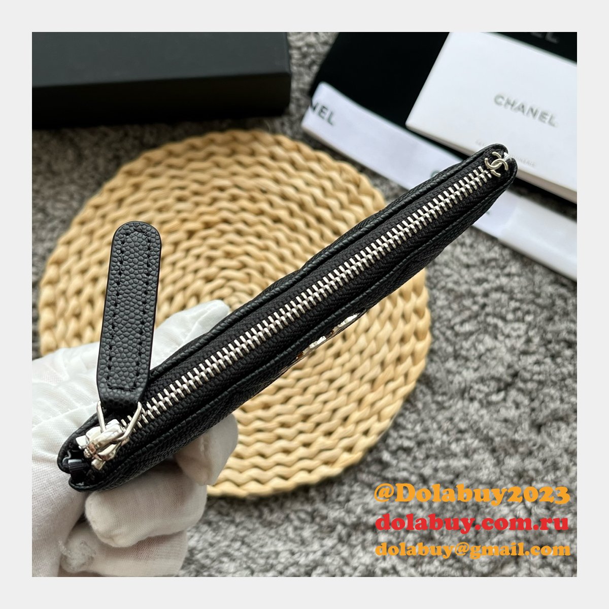 Pre-owned 1:1 Mirror AP3833 & AP3836 Pouches Cosmetic Leather Purse