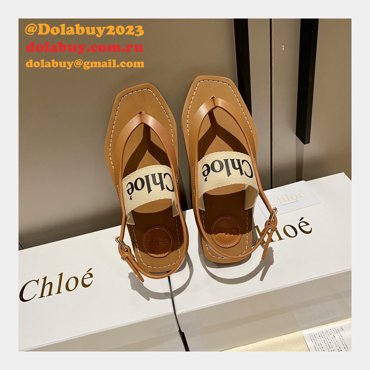 Designer Slippers Dupe AAAAA Replica Chloe Flip Flops