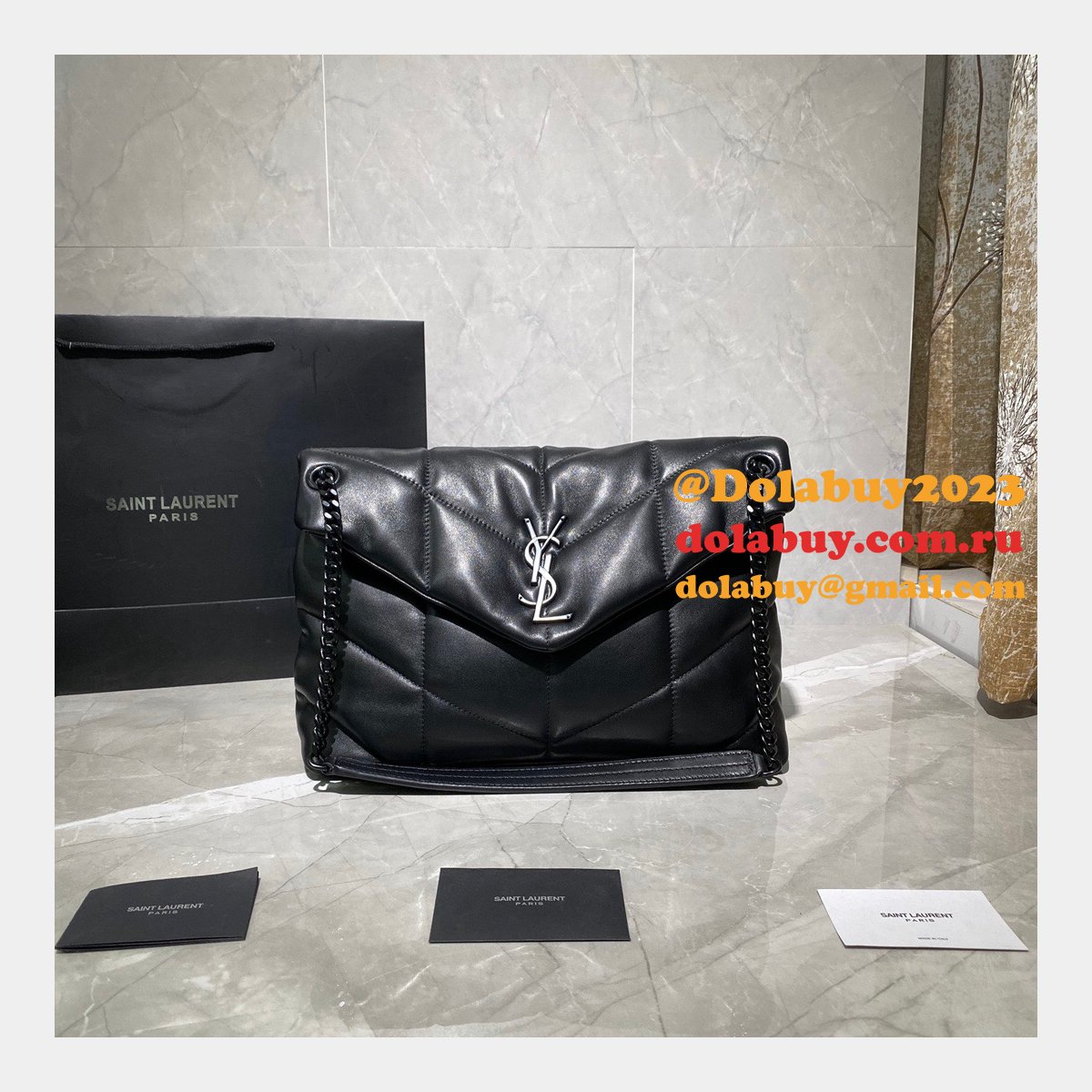 Designer Wholesale LOULOU PUFFER HANDBAG 35cm