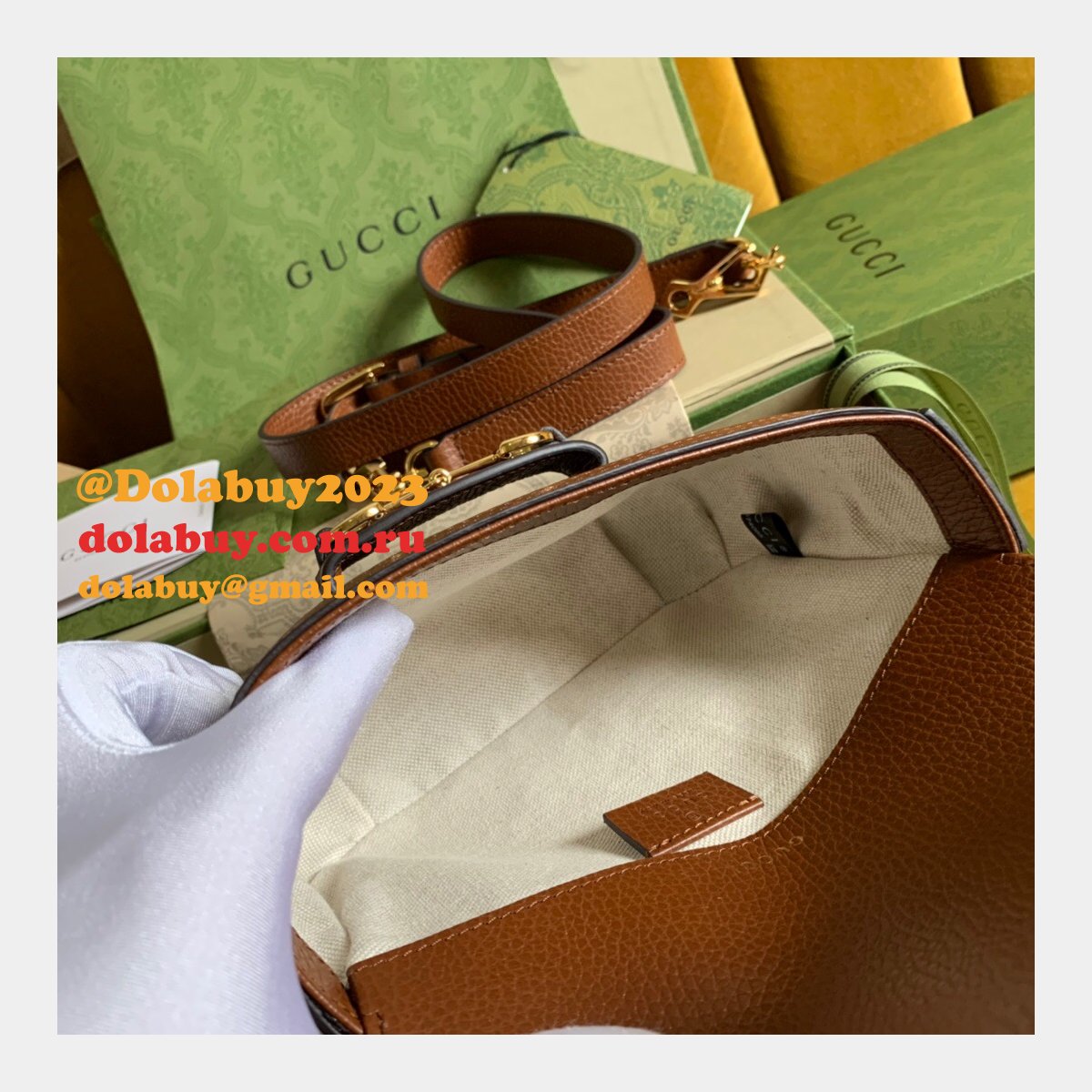 high quality G*u*i replica horsebit 1955 mini bag 658574 gg supreme canvas