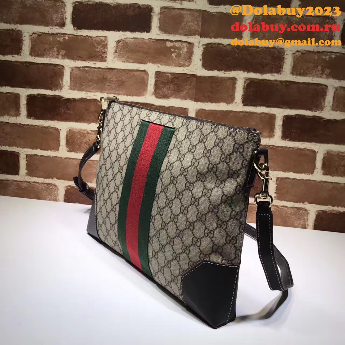 7 star G*u*i fake 474139 gg supreme wide messenger