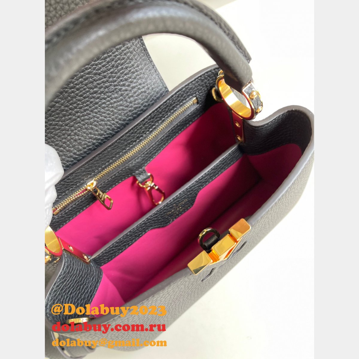 Best Louis Vuitton Capucines Bags M94755 Black