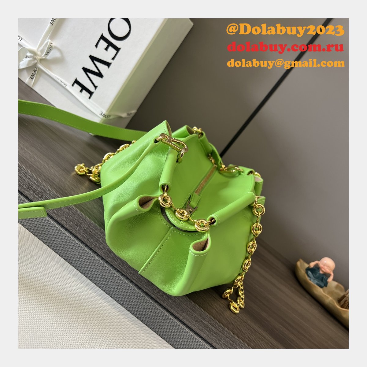 Luxury loewe Paseo small Nappa leather women bag