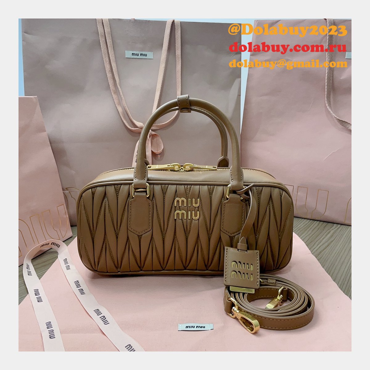 Great Replica Miu Miu Top Handle Matelasse 5BB148 Bags