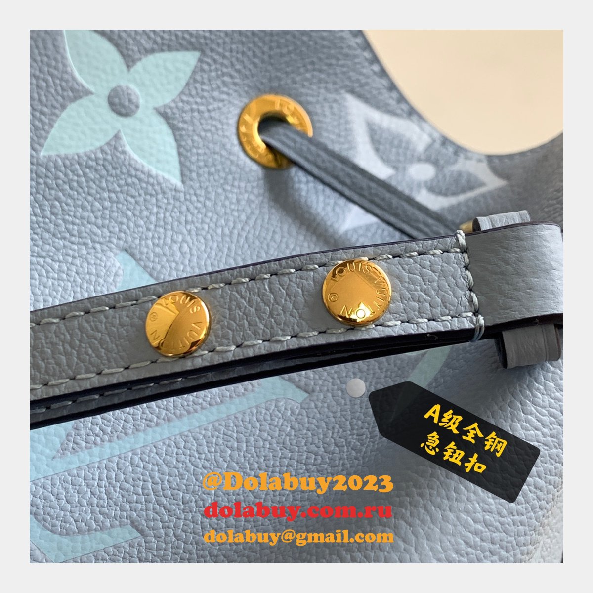 Louis Vuitton Designer NéoNoé BB Monogram Empreinte Leather M45709 Blue