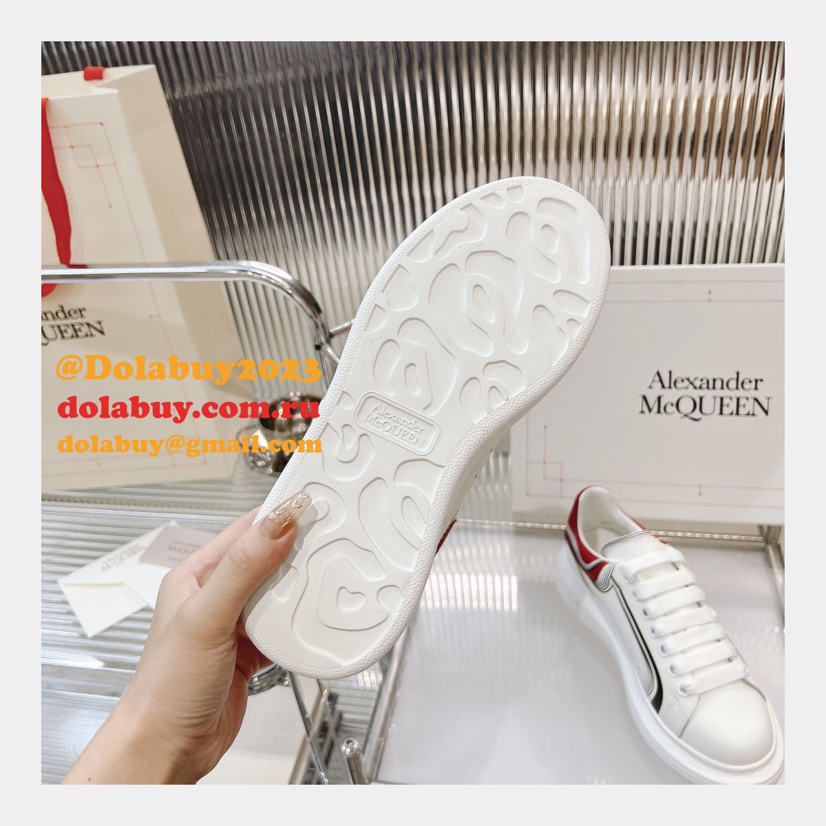 Top Quality ALEXANDER REPLICA women/men white shoes
