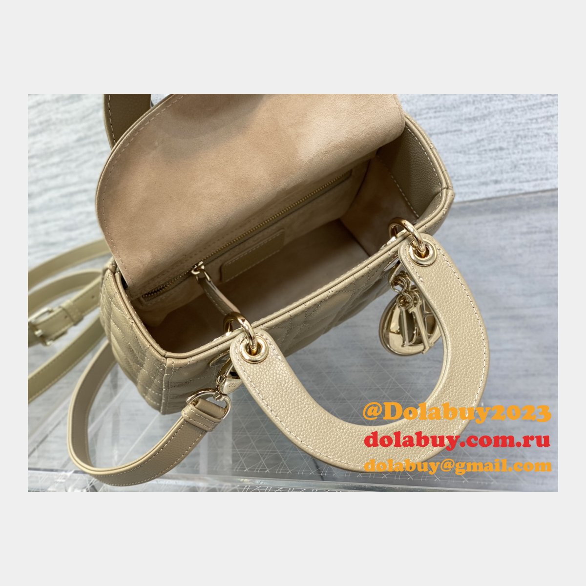 Wholesale DIOR lady 17/20/24CM calf togo leather bag