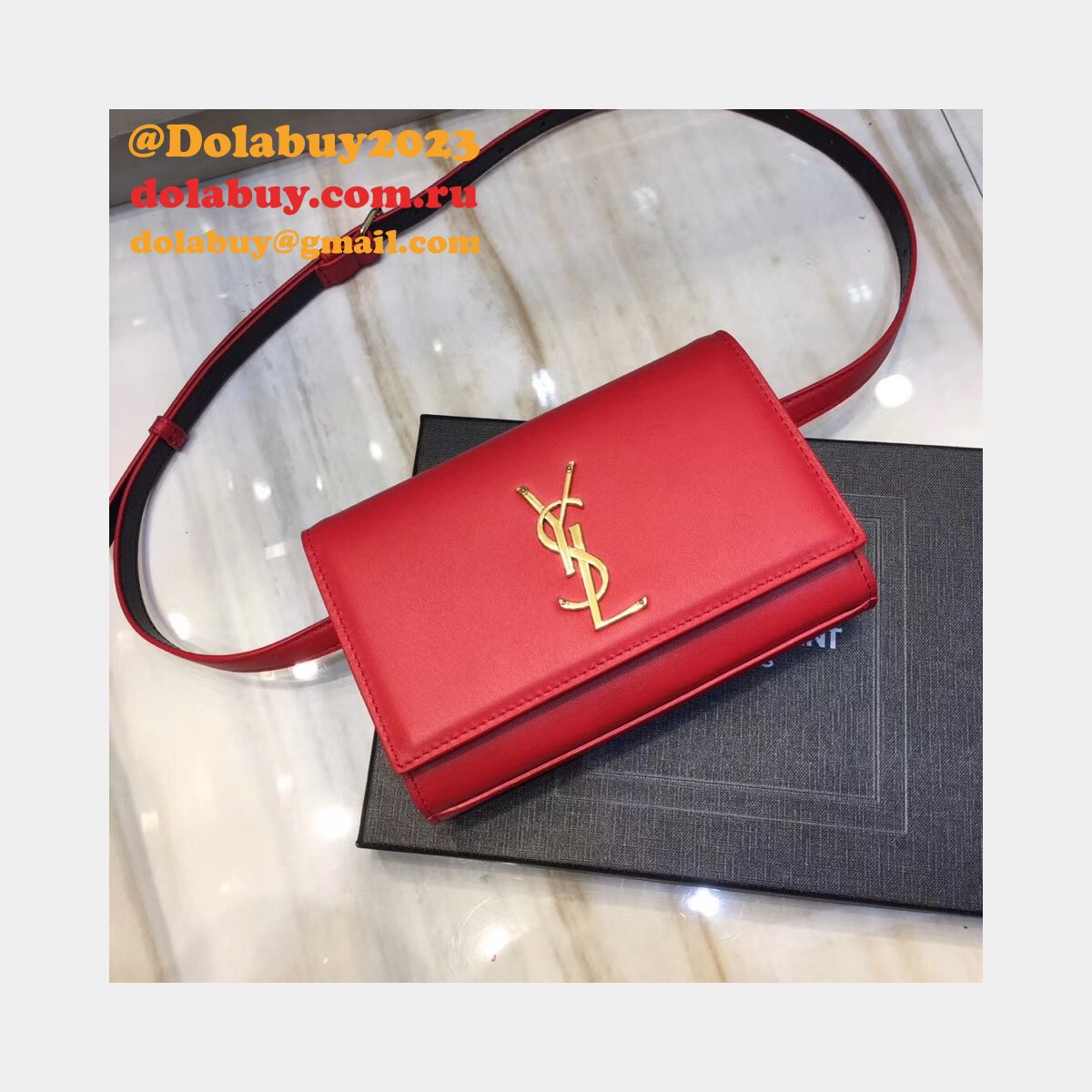 Replicas YSL Saint Laurent Waist Pack Fanny Pack Black Belt Bag