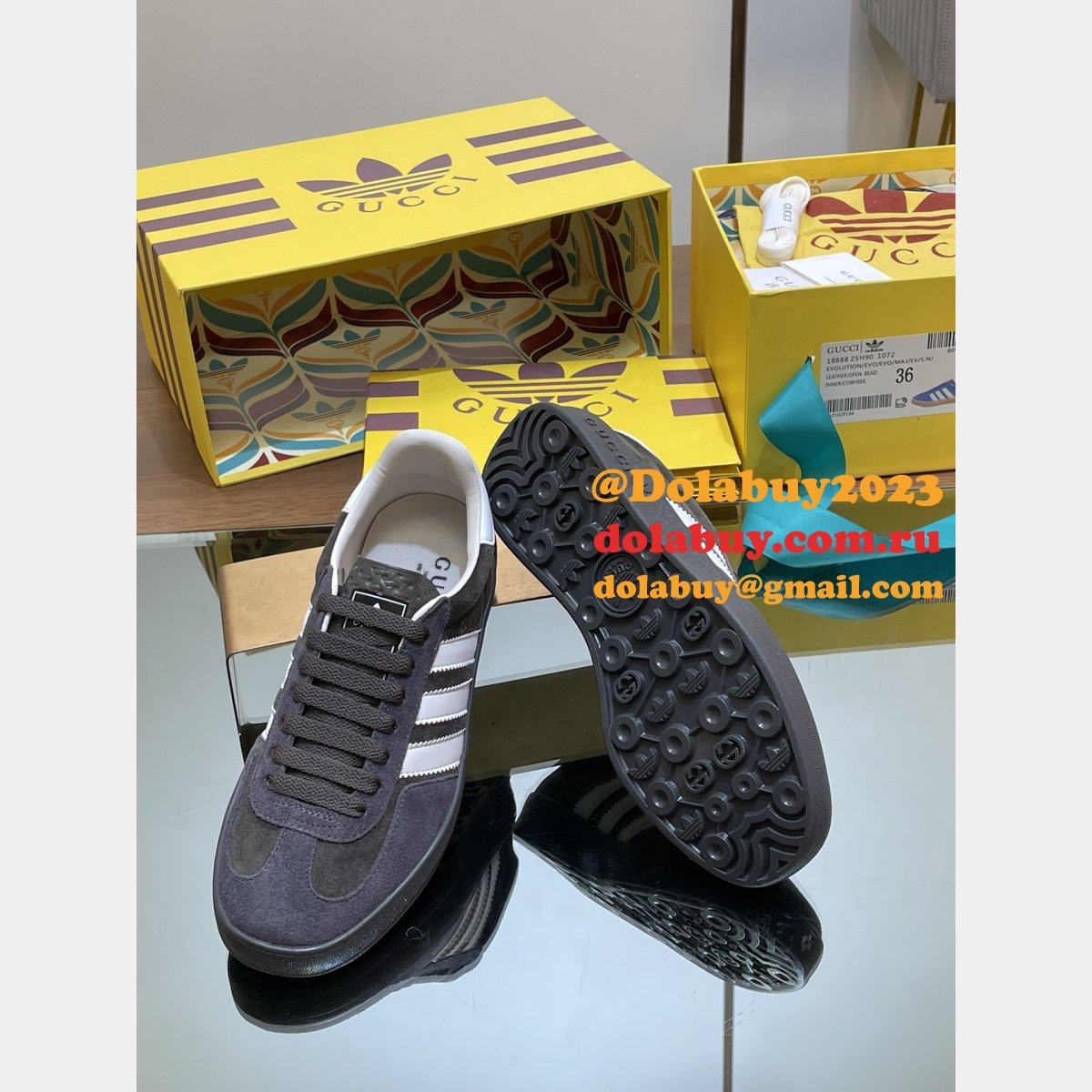 top quality G*u*i & adidas couple sneakers 2024