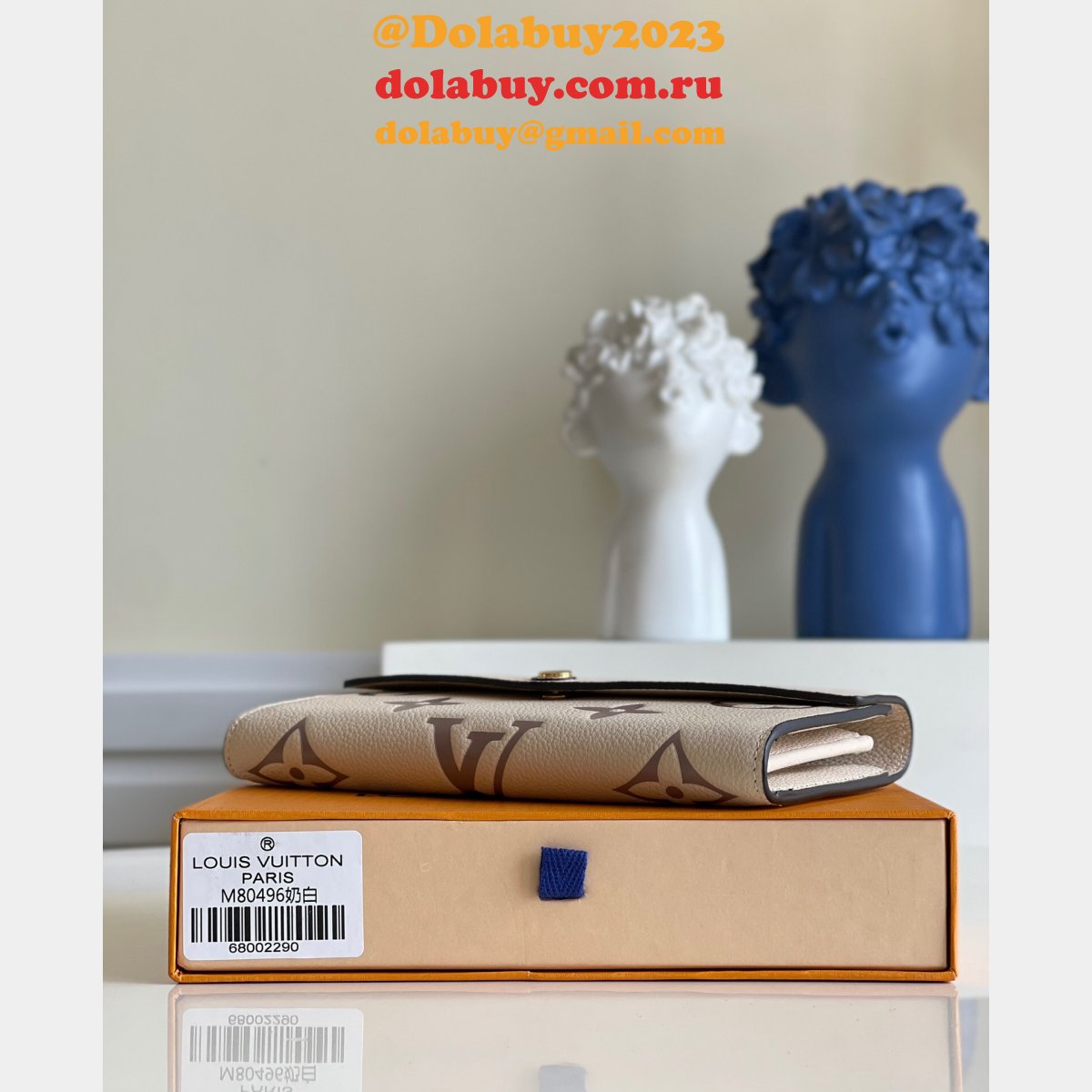 Dolabuy M80496 Louis Vuitton Replica Designer Sarah Wallet Bicolor Monogram Empreinte Leather Bags