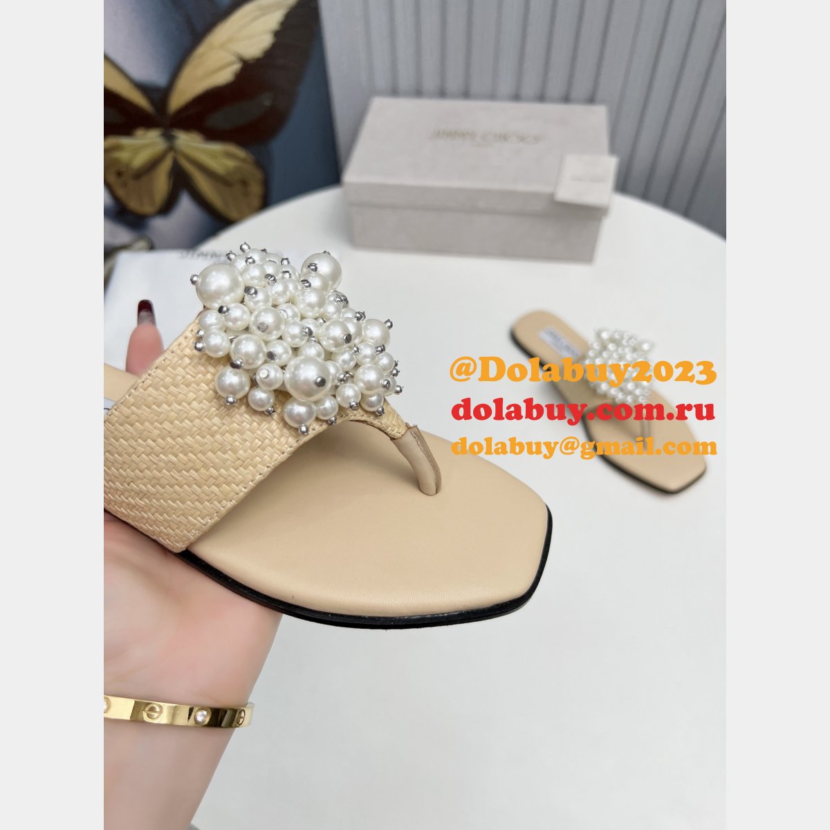 Cheap JIMMY CHOO Designer Perfect slippers