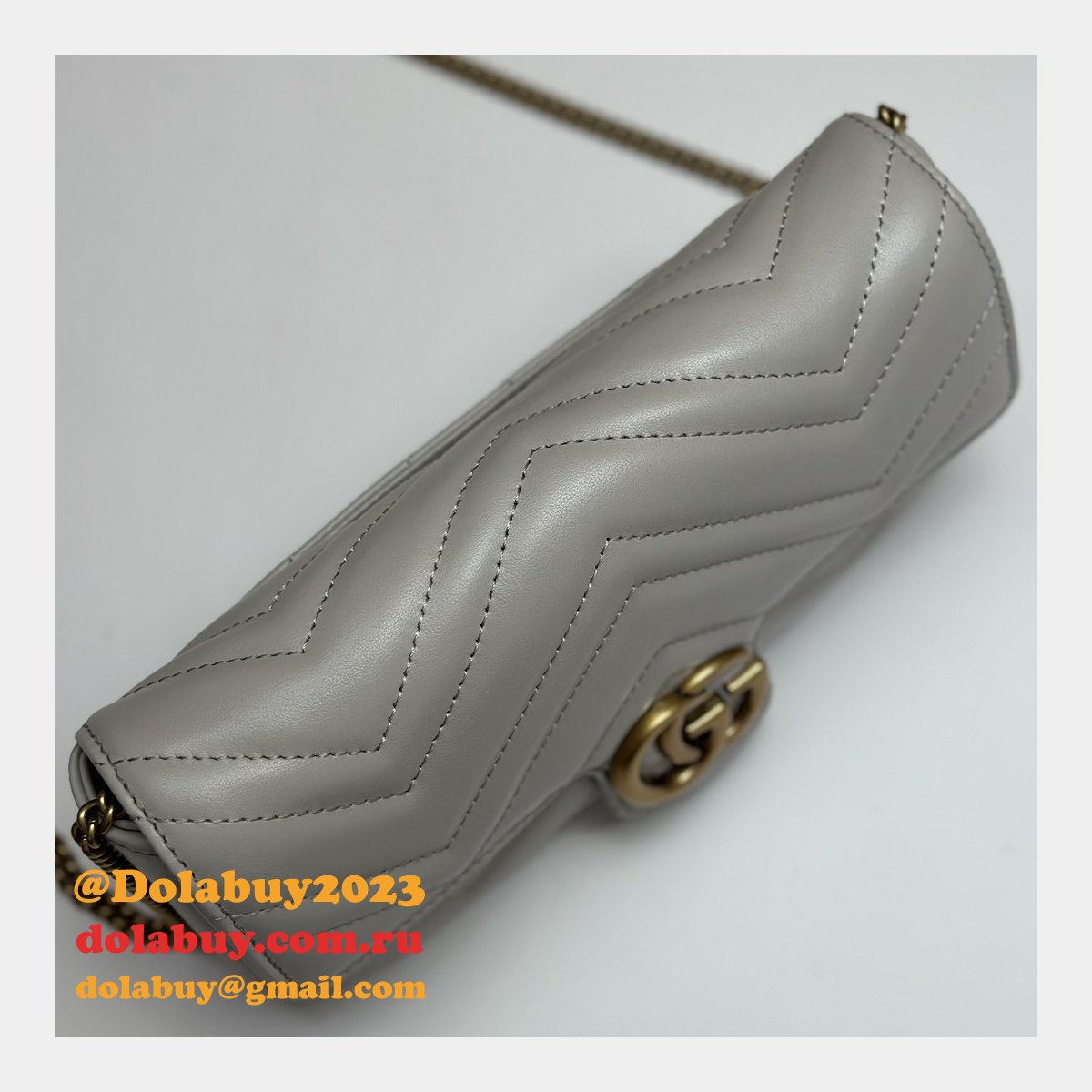 designer crossbody G*u*i copy 751526 gg marmont light-grey bag