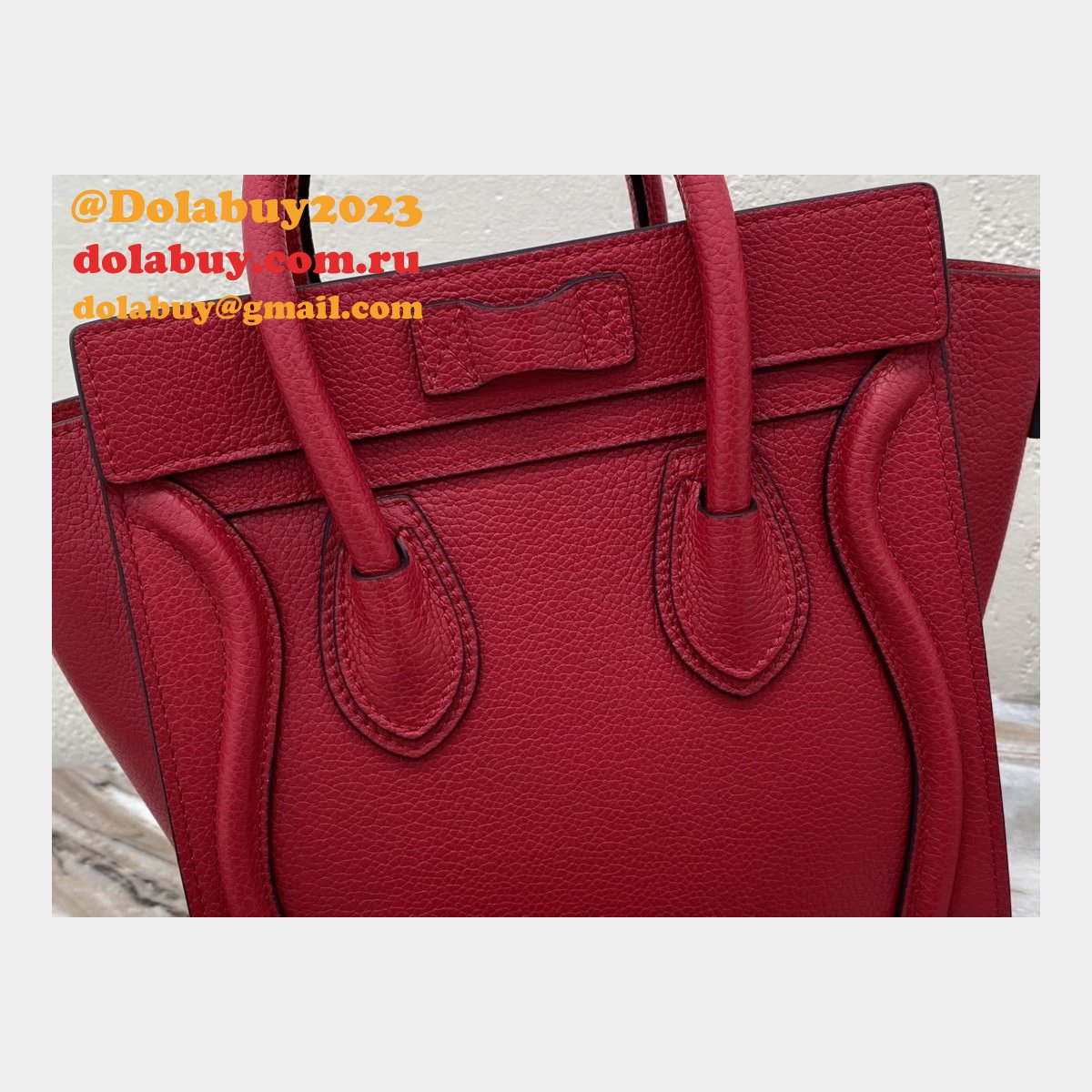 Celine Replica Red Luggage Nano Shopper 168243 Women
