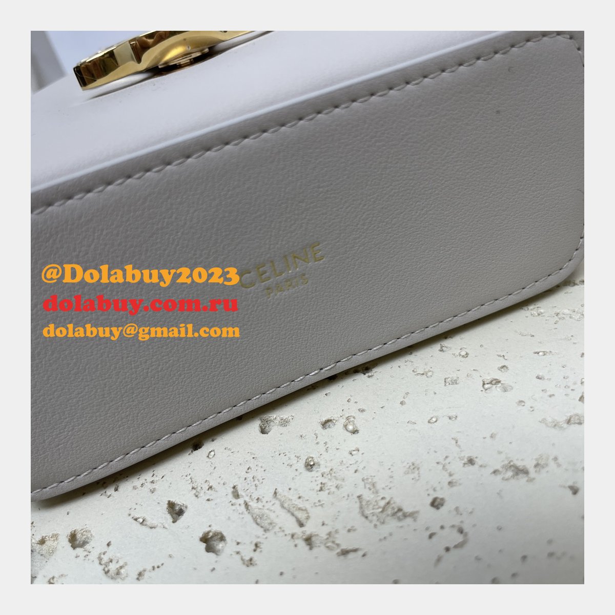 Top Quality Celine 10K943 Bucket Triomphe Smooth Designer Bag