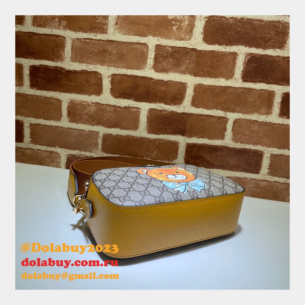 replica luxury G*u*i gg black shoulder 574886 bag