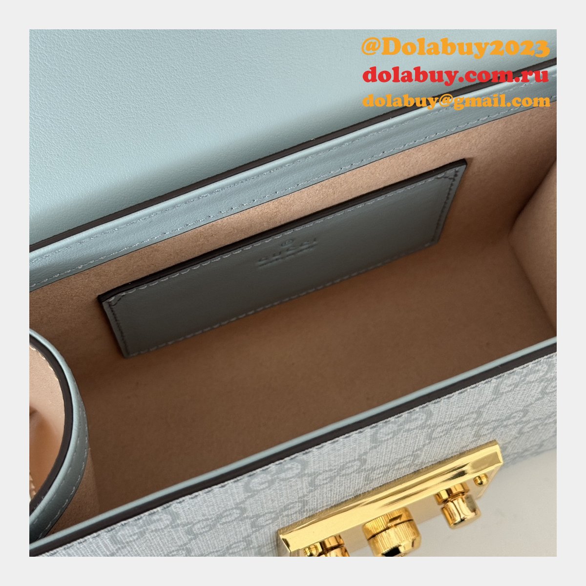 luxury padlock G*u*i copy gg shoulder 409487 bag