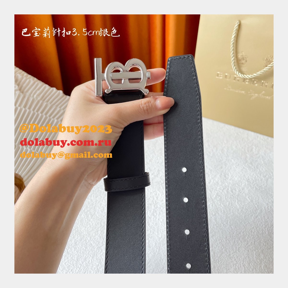 Replica Best Burberry Belt 35MM For Sale