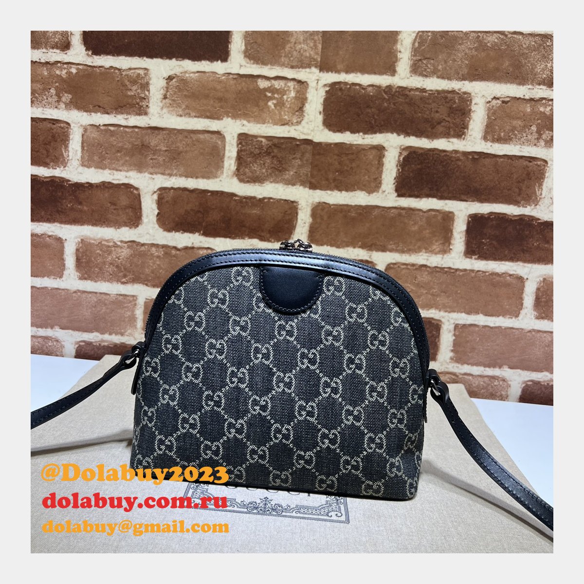 Quality Best Fake Black Ophidia GG 499621 Shoulder Fashion Bag