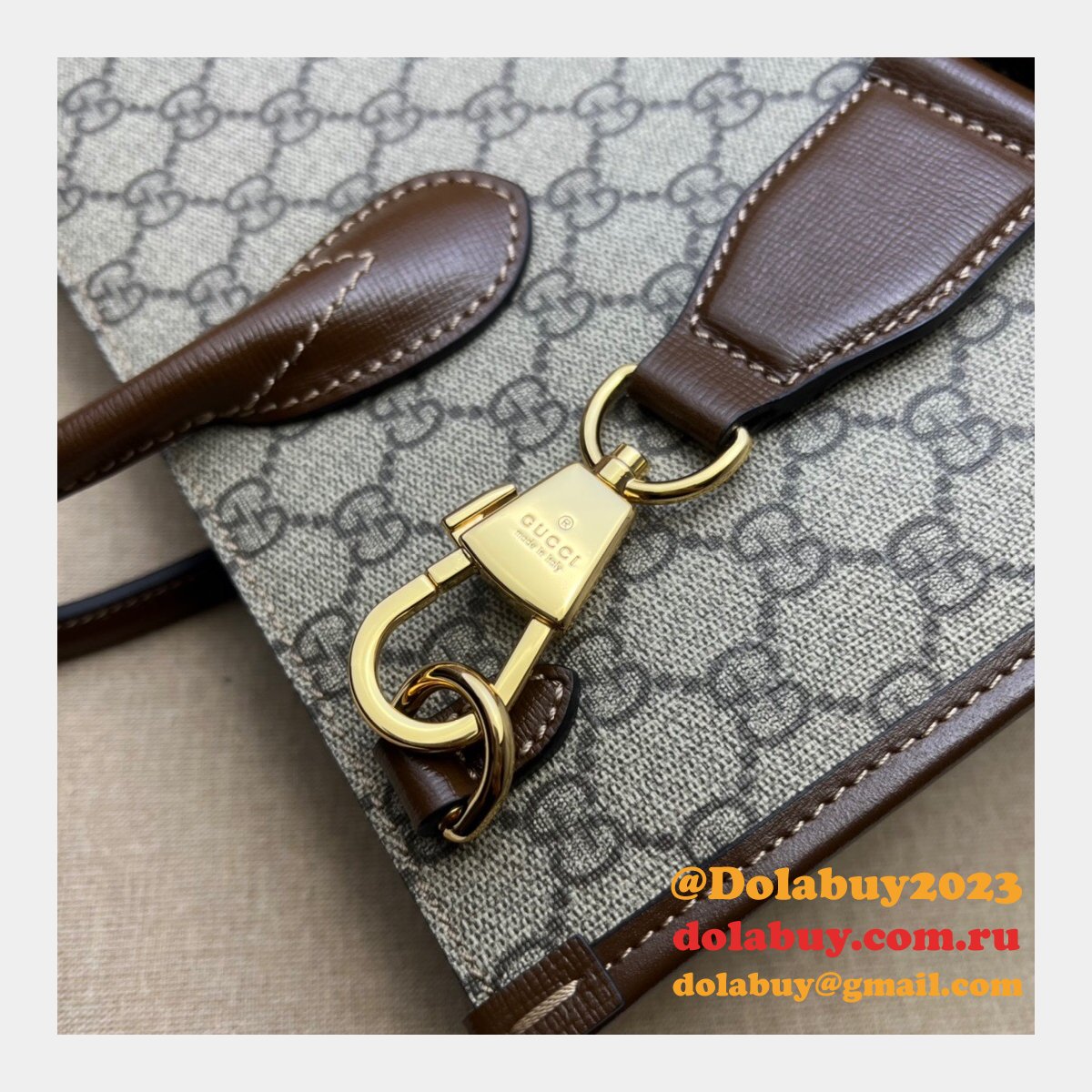 G*u*i luxury tastic replica 674148 medium tote with interlocking g