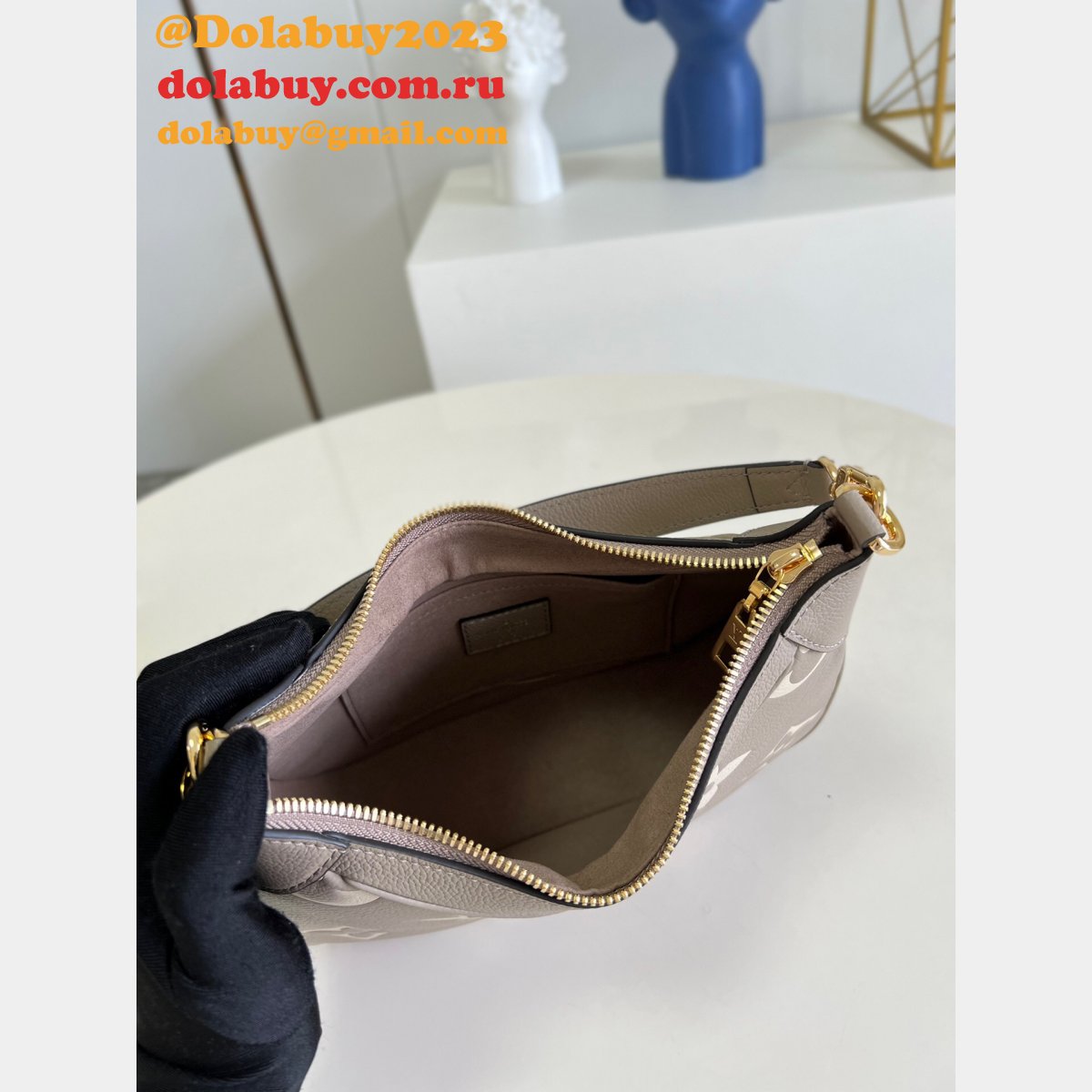 Replica Louis Vuitton Best M46091 Bagatelle Monogram Empreinte Leather Bag