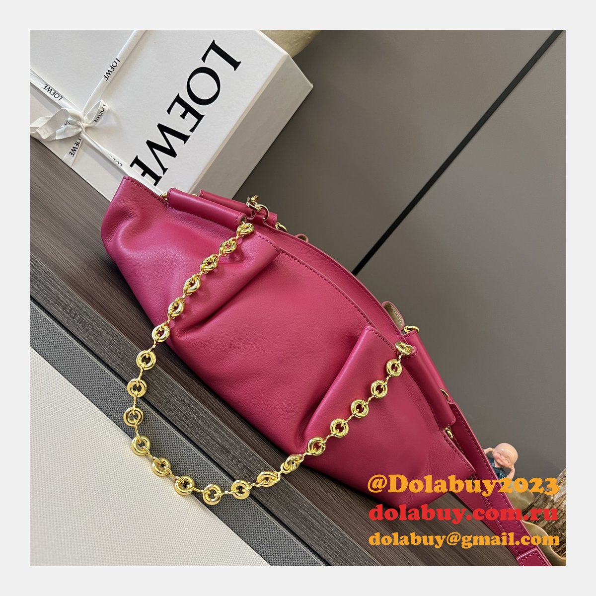 Luxury loewe Paseo small Nappa leather women bag