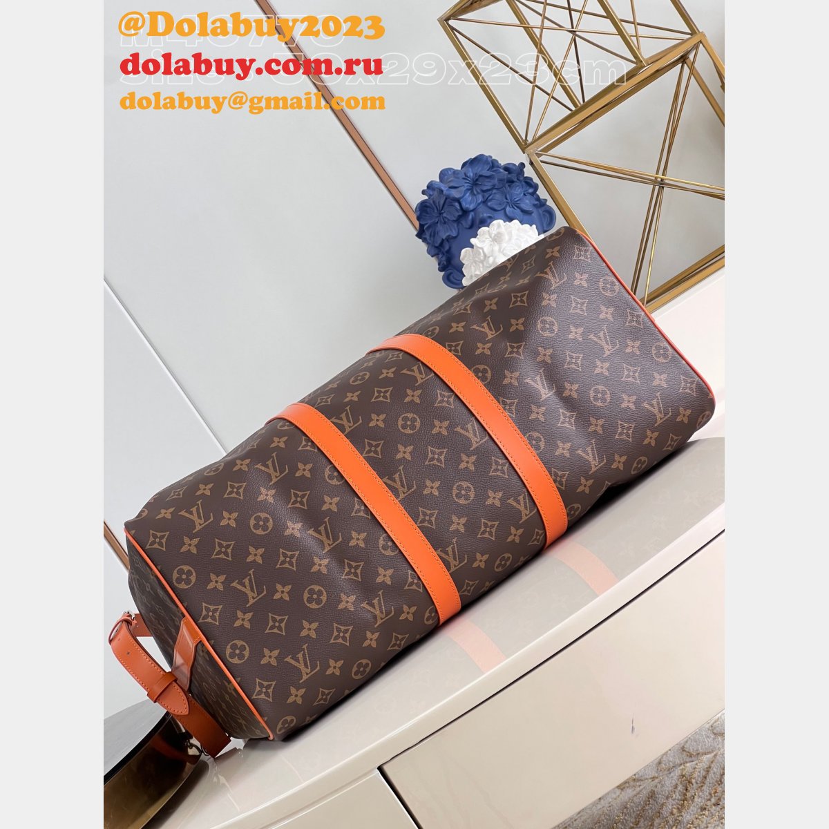 LVS Replica Keepall Bandoulière 50 Monogram Macassar Canvas M46771 Bag