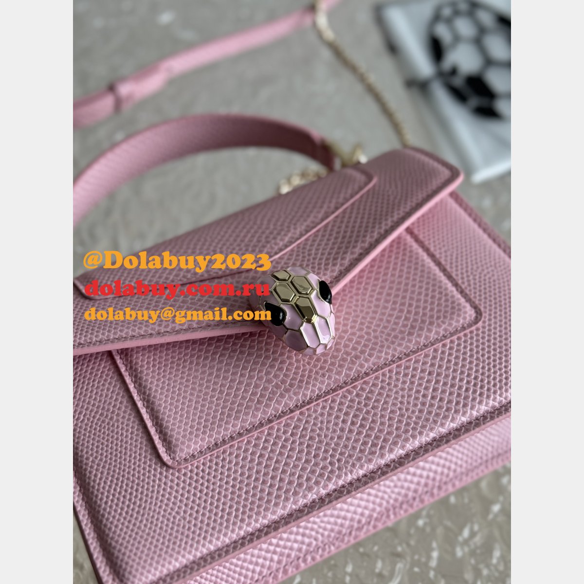 Designer BVLGARI SERPENTI FOREVER Scale Mini Tote Bag