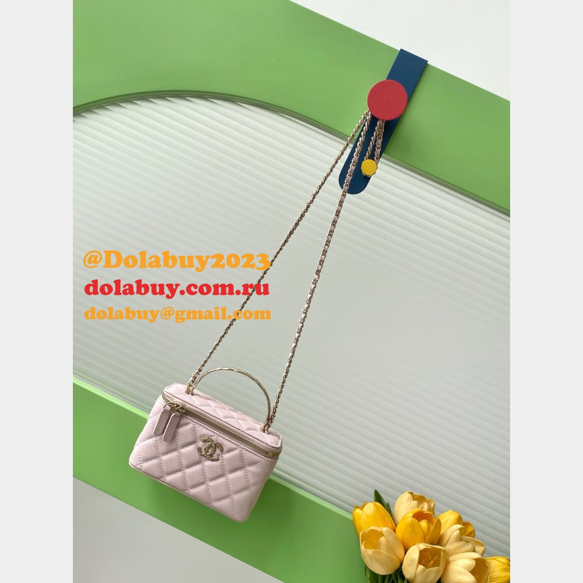 AP4590 1:1 Mirror Chain Shoulder Vanity Bag