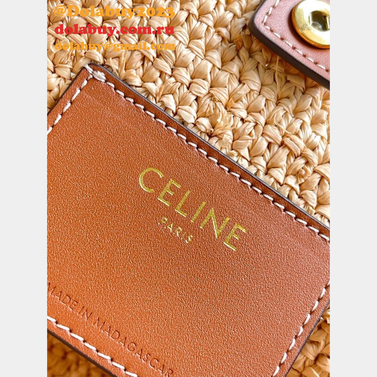 CELINE NANO SUPPLE Straw Bag